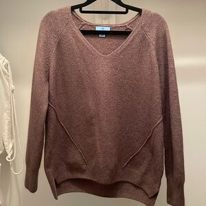 Purple Cece sweater, has a wool appearance